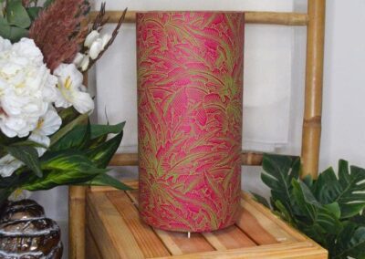 Mage Tapisserie - Lampe papier népalais vert fuchsia