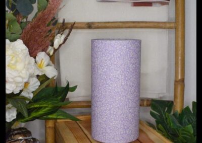 mage tapisserie - lampe papier italien lila blanc et lavande