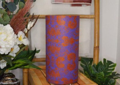 mage tapisserie - lampe papier népalais rouge orange bleu violace